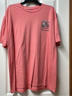 Gildan Coral Pink Florida Palm Graphic Short Sleeve Tee 2XL
